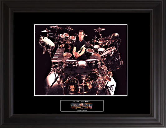 Neil Peart Autographed Photo - Zion Graphic Collectibles