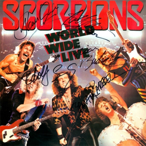 Scorpions Band Signed World Wide Live Album - Zion Graphic Collectibles