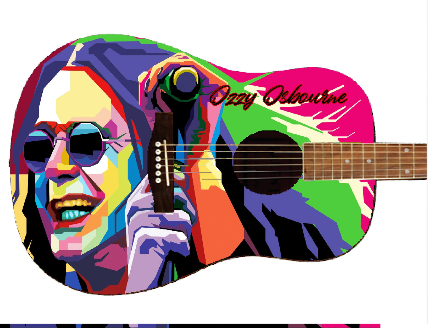 Ozzy Osbourne Custom Guitar - Zion Graphic Collectibles