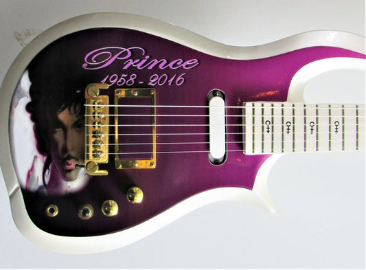 Prince Limited Addition Commemorative  Custom Guitar - Zion Graphic Collectibles