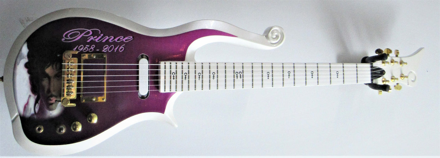 Prince Limited Addition Commemorative  Custom Guitar - Zion Graphic Collectibles
