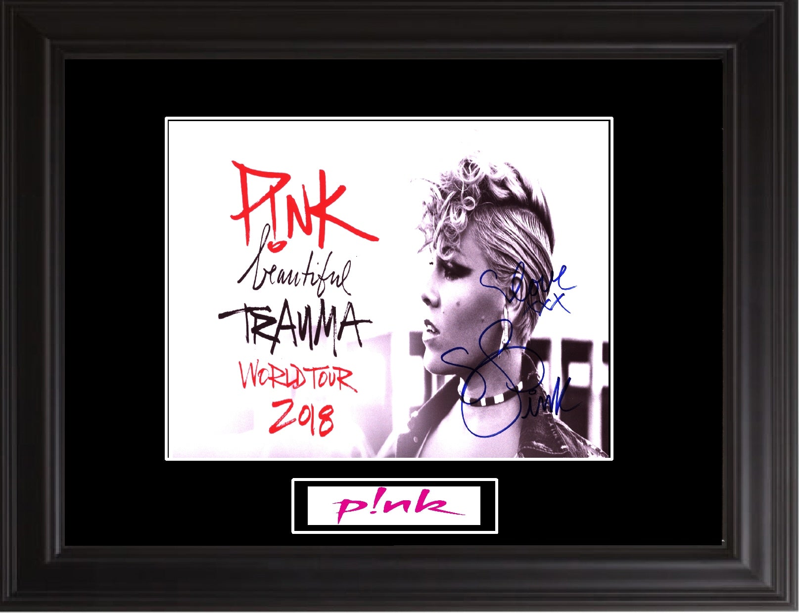 Pink Autographed Photo | Zion Graphic Collectibles