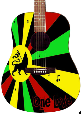 Rasta Custom Guitar - Zion Graphic Collectibles