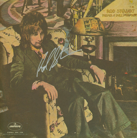 Rod Stewart Autographed lp - Zion Graphic Collectibles