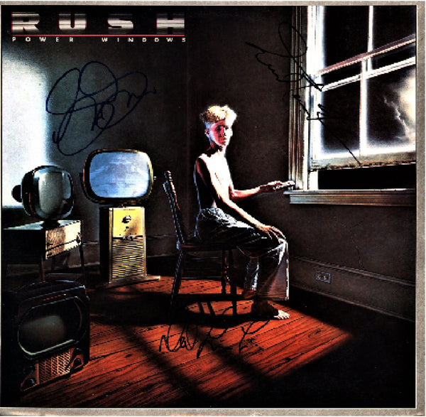 Rush Autographed LP Power Windows - Zion Graphic Collectibles
