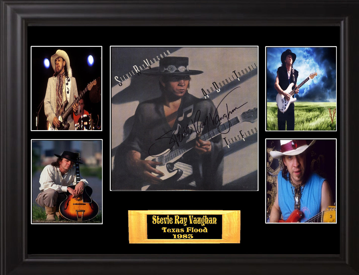 Stevie Ray Vaughan Autographed LP - Zion Graphic Collectibles