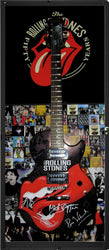 The Rolling Stones Autographed Gibson Epiphone in Custom Display Case - Zion Graphic Collectibles
