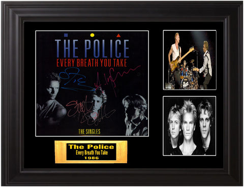 Police Band Autographed lp - Zion Graphic Collectibles