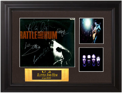 U 2 Autographed rattle and hum lp - Zion Graphic Collectibles