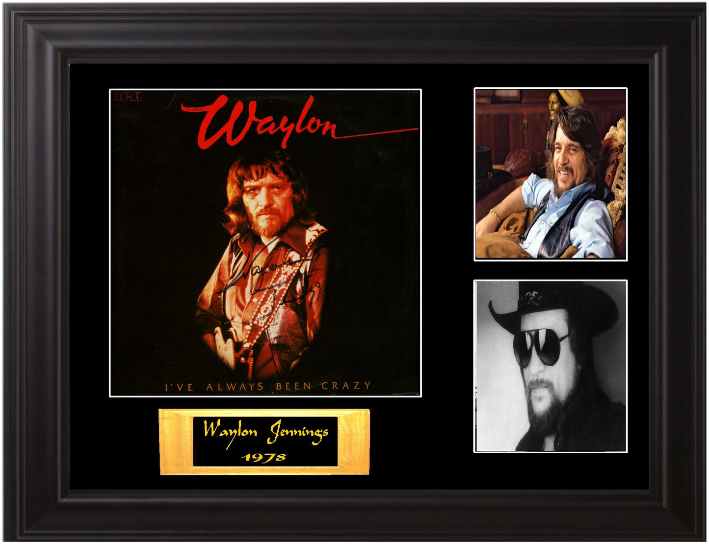 Waylon Jennings Autographed Lp "I've Always Been Crazy" - Zion Graphic Collectibles