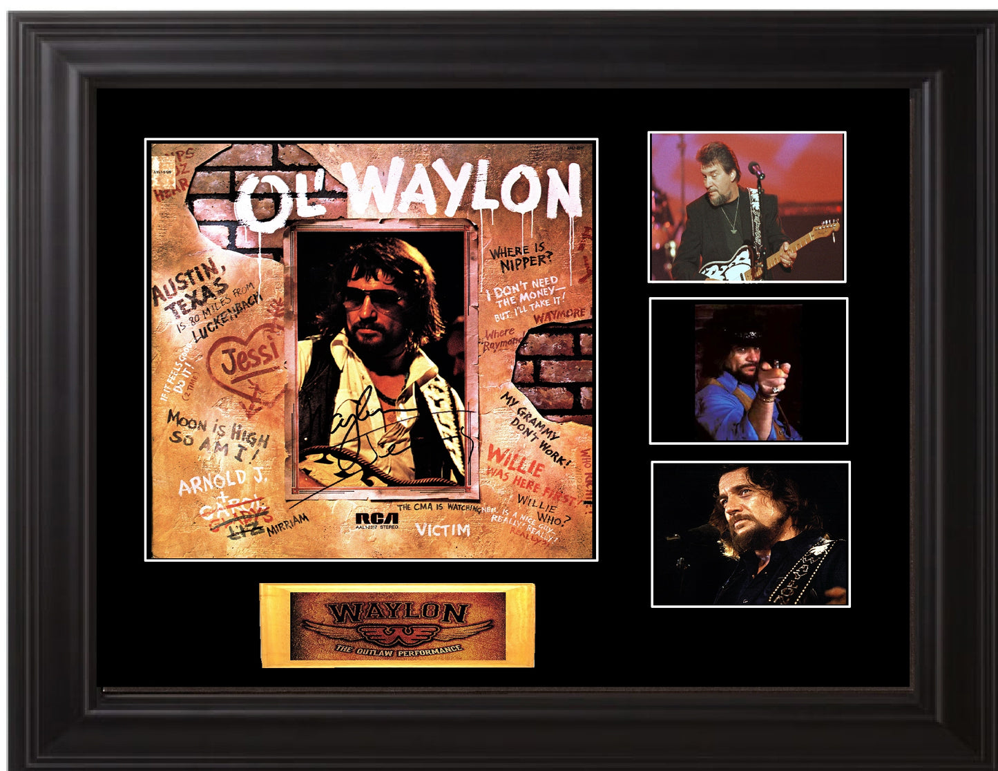 Waylon Jennings Autographed Lp "Ol' Waylon" - Zion Graphic Collectibles
