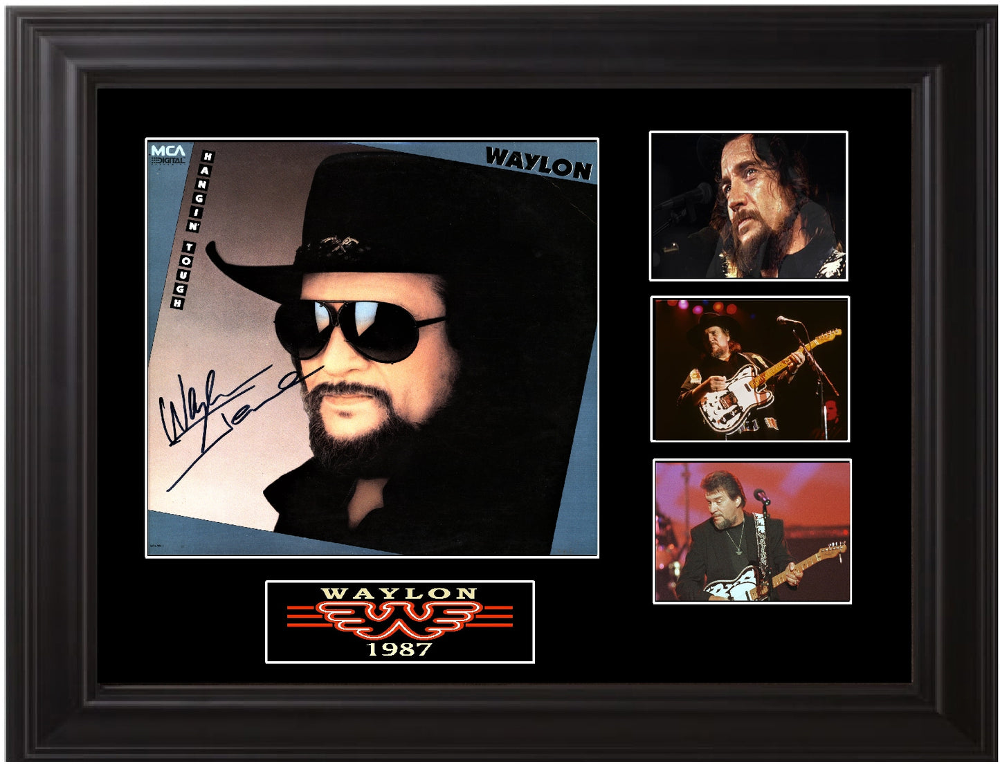 Waylon Jennings Autographed LP - Zion Graphic Collectibles