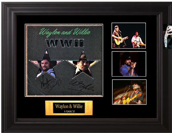 Willie Nelson, Waylon Jennings, Autographed LP