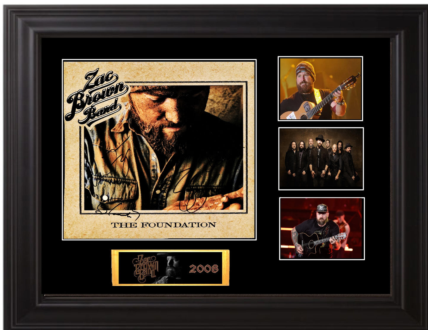 Zac Brown Band Autographed LP flat - Zion Graphic Collectibles