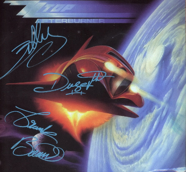 ZZ Top Band Autographed Afterburner Album - Zion Graphic Collectibles
